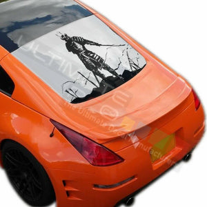 Warriors Design Decals Window See Thru Stickers Perforated for Nissan 350z 2019