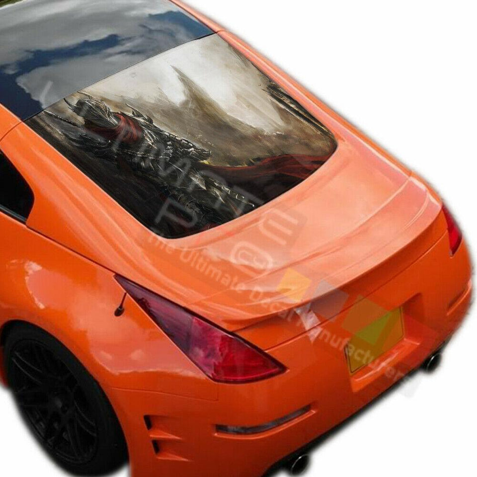 Warriors Design Decals Window See Thru Stickers Perforated for Nissan 350z 2019