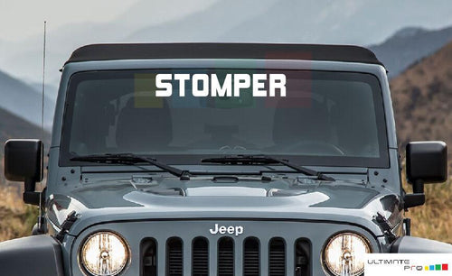 STOMPER Windshield Banner Front Window Decal Sticker Glass Vinyl For Jeep Wrangler kit