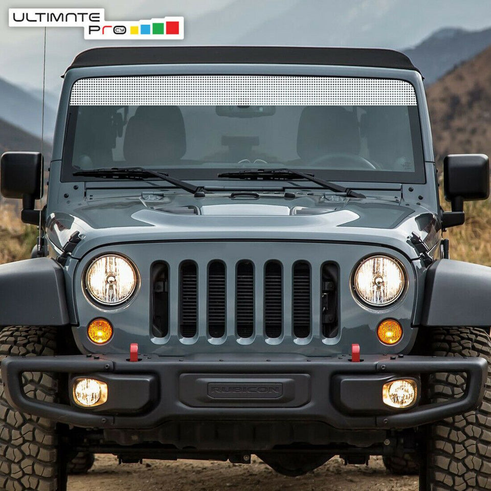 Windshield Stripe Sticker Decal For Jeep Wrangler Mirror Light 2007 - 2019 - 2024 Vent